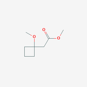 molecular formula C8H14O3 B1433498 Methyl 2-(1-methoxycyclobutyl)acetate CAS No. 1701717-65-8