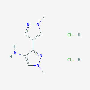 1-methyl-3-(1-methyl-1H-pyrazol-4-yl)-1H-pyrazol-4-amine dihydrochloride