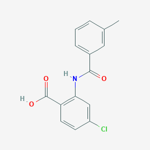 molecular formula C15H12ClNO3 B14335012 Benzoic acid, 4-chloro-2-[(3-methylbenzoyl)amino]- CAS No. 106263-99-4
