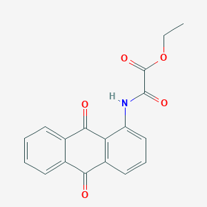 molecular formula C18H13NO5 B14335043 Ethyl 2-[(9,10-dioxoanthracen-1-yl)amino]-2-oxoacetate 