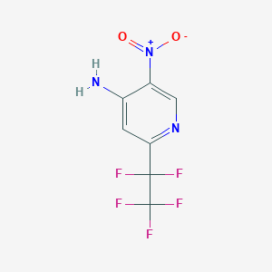 molecular formula C7H4F5N3O2 B1433519 5-Nitro-2-(pentafluoroethyl)pyridin-4-amine CAS No. 1803582-25-3
