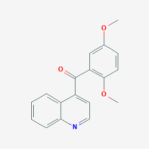 molecular formula C18H15NO3 B1433521 (2,5-Dimethoxyphenyl)(quinolin-4-yl)methanone CAS No. 1706429-91-5