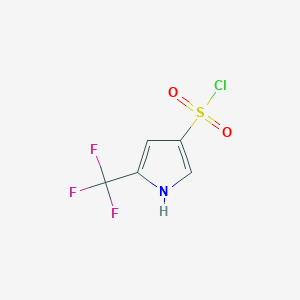molecular formula C5H3ClF3NO2S B1433524 5-(trifluoromethyl)-1H-pyrrole-3-sulfonyl chloride CAS No. 1803571-48-3