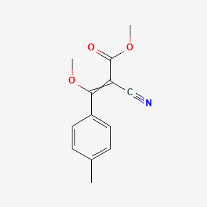 molecular formula C13H13NO3 B14335240 Methyl 2-cyano-3-methoxy-3-(4-methylphenyl)prop-2-enoate CAS No. 98010-90-3
