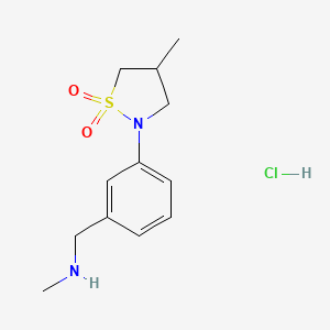 4-Methyl-2-{3-[(methylamino)methyl]phenyl}-1,2-thiazolidine-1,1-dione hydrochloride