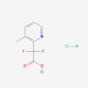 molecular formula C8H8ClF2NO2 B1433526 2,2-Difluoro-2-(3-methylpyridin-2-yl)acetic acid hydrochloride CAS No. 1795440-37-7