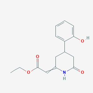 molecular formula C15H17NO4 B14335261 Ethyl [4-(2-hydroxyphenyl)-6-oxopiperidin-2-ylidene]acetate CAS No. 110434-69-0