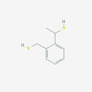 molecular formula C9H12S2 B143353 1-[2-(Sulfanylmethyl)phenyl]ethanethiol CAS No. 136103-76-9