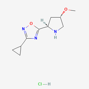 3-cyclopropyl-5-[(2R,4S)-4-methoxypyrrolidin-2-yl]-1,2,4-oxadiazole hydrochloride