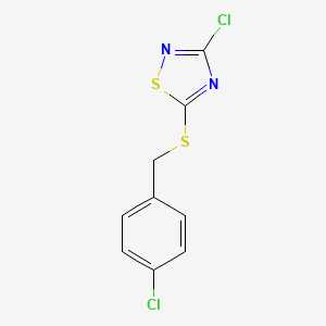3-Chloro-5-{[(4-chlorophenyl)methyl]sulfanyl}-1,2,4-thiadiazole