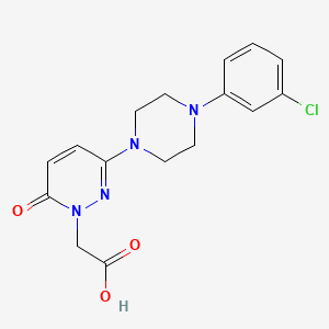 [3-[4-(3-Chlorophenyl)piperazin-1-yl]-6-oxopyridazin-1(6H)-yl]acetic acid