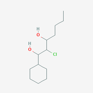 molecular formula C13H25ClO2 B14335430 2-Chloro-1-cyclohexylheptane-1,3-diol CAS No. 109898-28-4