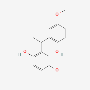 molecular formula C16H18O4 B14335516 Phenol, 2,2'-ethylidenebis[4-methoxy- CAS No. 106131-29-7