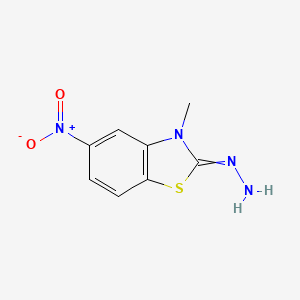 molecular formula C8H8N4O2S B14335536 2-Hydrazinylidene-3-methyl-5-nitro-2,3-dihydro-1,3-benzothiazole CAS No. 108129-92-6