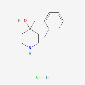4-[(2-Methylphenyl)methyl]piperidin-4-ol hydrochloride