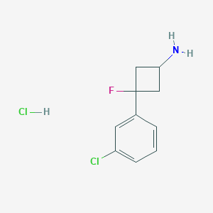3-(3-Chlorophenyl)-3-fluorocyclobutan-1-amine hydrochloride