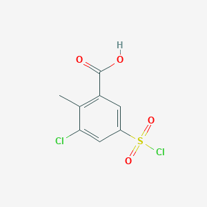 3-Chloro-5-(chlorosulfonyl)-2-methylbenzoic acid
