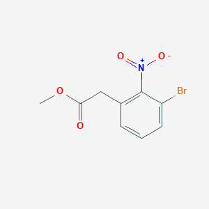 molecular formula C9H8BrNO4 B1433561 Methyl 2-(3-bromo-2-nitrophenyl)acetate CAS No. 1261653-58-0