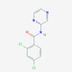 molecular formula C11H7Cl2N3O B14335623 Benzamide, 2,4-dichloro-N-pyrazinyl- CAS No. 106850-31-1