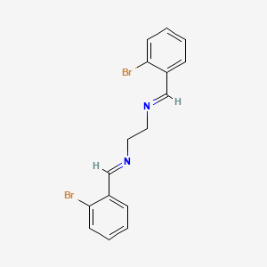 molecular formula C16H14Br2N2 B14335634 (E,E)-N,N'-(Ethane-1,2-diyl)bis[1-(2-bromophenyl)methanimine] CAS No. 108791-83-9