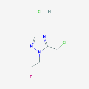 5-(chloromethyl)-1-(2-fluoroethyl)-1H-1,2,4-triazole hydrochloride