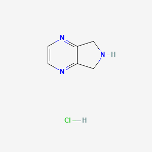 molecular formula C6H8ClN3 B1433569 6,7-Dihydro-5H-pyrrolo[3,4-b]pyrazine Hydrochloride CAS No. 1255099-34-3