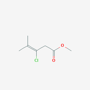 molecular formula C7H11ClO2 B14335715 Methyl 3-chloro-4-methylpent-3-enoate CAS No. 103563-10-6