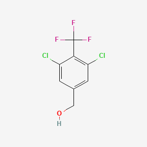 molecular formula C8H5Cl2F3O B1433572 [3,5-Dichloro-4-(trifluoromethyl)phenyl]methanol CAS No. 1788733-89-0