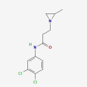 molecular formula C12H14Cl2N2O B14335755 N-(3,4-Dichlorophenyl)-2-methyl-1-aziridinepropionamide CAS No. 99900-87-5