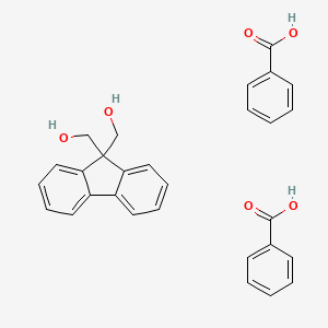 molecular formula C29H26O6 B14335792 Benzoic acid;[9-(hydroxymethyl)fluoren-9-yl]methanol CAS No. 103166-28-5