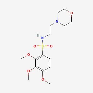 molecular formula C15H24N2O6S B14335810 N-(2-(4-Morpholinyl)ethyl)-2,3,4-trimethoxybenzenesulfonamide CAS No. 103595-48-8