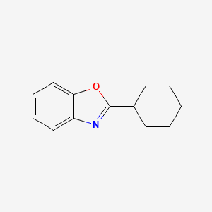 molecular formula C13H15NO B14335831 Benzoxazole, 2-cyclohexyl- CAS No. 104462-82-0