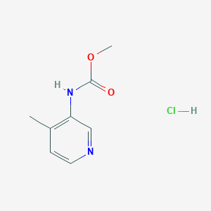 molecular formula C8H11ClN2O2 B1433590 methyl N-(4-methylpyridin-3-yl)carbamate hydrochloride CAS No. 1788613-13-7