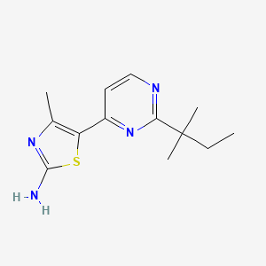 molecular formula C13H18N4S B1433591 4-Methyl-5-(2-tert-pentylpyrimidin-4-yl)thiazol-2-amine CAS No. 1217487-34-7