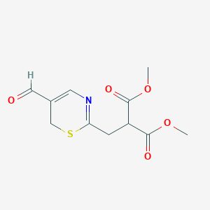 molecular formula C11H13NO5S B14335920 Dimethyl [(5-formyl-6H-1,3-thiazin-2-yl)methyl]propanedioate CAS No. 94806-49-2
