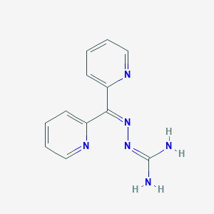molecular formula C12H12N6 B14335935 Di-(2-pyridyl)ketone guanylhydrazone CAS No. 109173-47-9