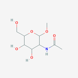 molecular formula C9H17NO6 B014336 Methyl 2-acetamido-2-deoxy-alpha-D-glucopyranoside CAS No. 6082-04-8