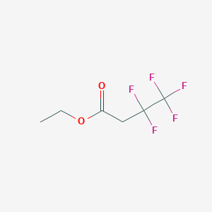 molecular formula C6H7F5O2 B14336027 Butanoic acid, 3,3,4,4,4-pentafluoro-, ethyl ester CAS No. 106693-04-3