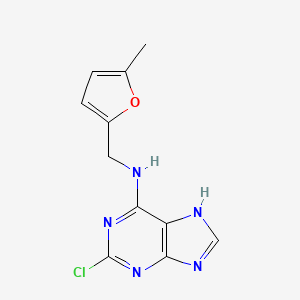 molecular formula C11H10ClN5O B1433603 2-chloro-N-[(5-methylfuran-2-yl)methyl]-7H-purin-6-amine CAS No. 1133758-66-3