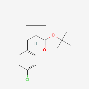 molecular formula C17H25ClO2 B14336049 Tert-butyl 2-[(4-chlorophenyl)methyl]-3,3-dimethylbutanoate CAS No. 110577-60-1
