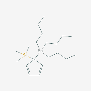 molecular formula C20H40SiSn B14336073 Trimethyl[1-(tributylstannyl)cyclopenta-2,4-dien-1-YL]silane CAS No. 109386-56-3