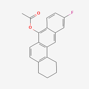 molecular formula C20H17FO2 B14336095 Benz(a)anthracene-7-ol, 10-fluoro-1,2,3,4-tetrahydro-, 7-acetate CAS No. 104761-68-4