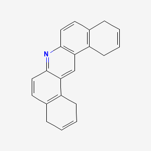 molecular formula C21H17N B14336124 Dibenz(a,j)acridine, 1,4,10,13-tetrahydro- CAS No. 105483-69-0