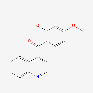molecular formula C18H15NO3 B1433614 4-(2,4-Dimethoxybenzoyl)quinoline CAS No. 1706436-30-7