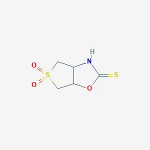 molecular formula C5H7NO3S2 B14336171 Thieno[3,4-d]oxazole-2(3H)-thione, tetrahydro-, 5,5-dioxide CAS No. 106159-30-2