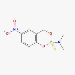 molecular formula C9H11N2O4PS B14336174 N,N-Dimethyl-6-nitro-4H-1,3,2-benzodioxaphosphorin-2-amine 2-sulfide CAS No. 99300-64-8