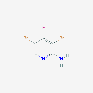molecular formula C5H3Br2FN2 B1433618 3,5-Dibromo-4-fluoropyridin-2-amine CAS No. 1820604-11-2