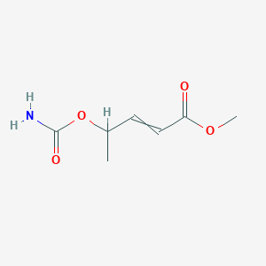 molecular formula C7H11NO4 B14336181 Methyl 4-(carbamoyloxy)pent-2-enoate CAS No. 94944-18-0