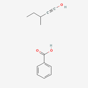molecular formula C13H16O3 B14336191 Benzoic acid;3-methylpent-1-yn-1-ol CAS No. 104911-36-6