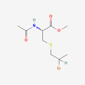 molecular formula C9H16BrNO3S B14336192 N-Acetyl-S-(2-bromopropyl)-L-cysteine methyl ester CAS No. 109621-20-7